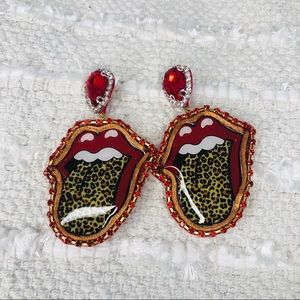 Earrings- Rolling stone design- Hand made